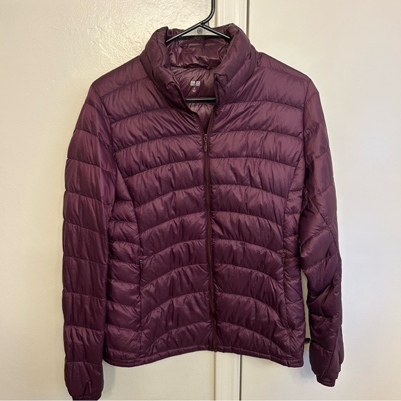 Uniqlo Purple Puffer Jacket Lightweight Quilted Design Size Large Packable - Picture 1 of 5